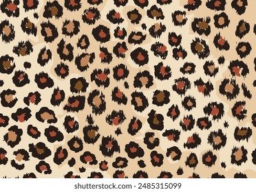 exotic seamless repeating leopard design vector