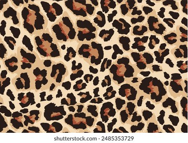 exotic seamless repeating leopard design vector