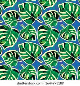 Exotic seamless tropical flowers pattern.