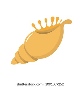 Exotic shell icon. Flat illustration of exotic shell vector icon for web