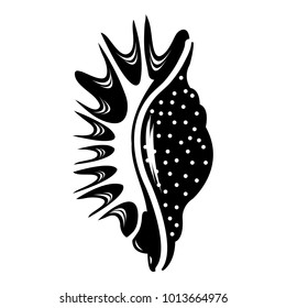 Exotic shell icon. Simple illustration of exotic shell vector icon for web