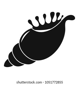 Exotic shell icon. Simple illustration of exotic shell vector icon for web