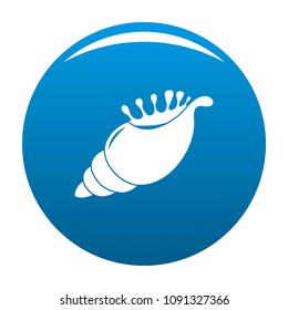 Exotic shell icon. Simple illustration of exotic shell vector icon for any design blue