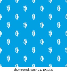 Exotic shell pattern vector seamless blue repeat for any use