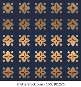 Exotic style abstract geometric pattern. A seamless vector background. gold and blue ornament. Graphic modern pattern. Simple lattice graphic design.