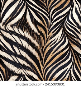 exotic style tiger skin pattern