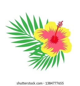 Exotic summer flower vector illustration