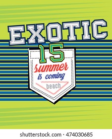 exotic summer, t-shirt graphics,vectors
