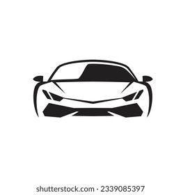 Exotic Super Luxury Car Silhouette Logo Design