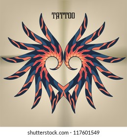 Exotic tattoo heart