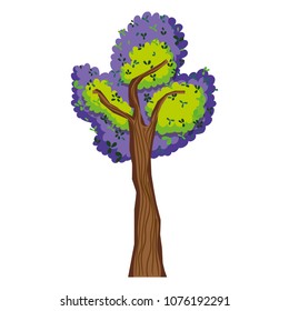 exotic tree stalk with leaves style