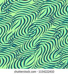 Exotic tropic seamless pattern background. Fabric fashion textile color foliage,seamless isolated on background. Cute greenery decor for summer vector design. Floral tropical leaves watercolor cover