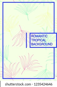 Exotic tropical background. Beautiful tropical leaves. Fashionable summer background with leaves.