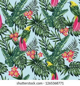 Exotic Beach Trendy Seamless Pattern Patchwork Stock Vector (Royalty ...