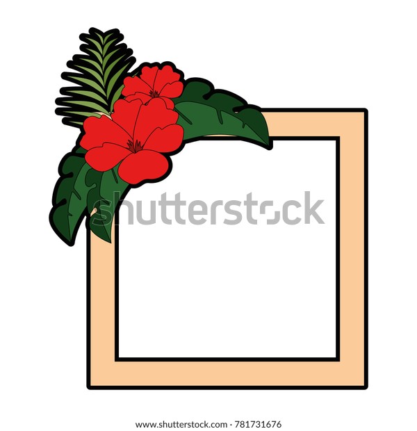 Exotic Tropical Flower Frame Stock Vector Royalty Free 781731676 Shutterstock 7551