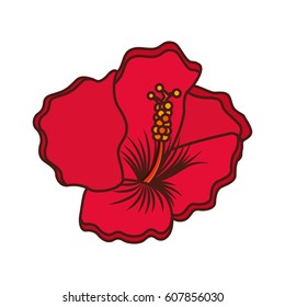 exotic and tropical flower icon vector illustration design