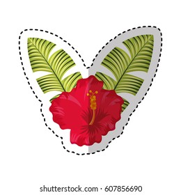exotic and tropical flower icon vector illustration design
