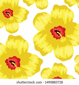 exotic and tropical flowers garden pattern