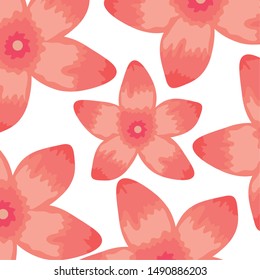 exotic and tropical flowers garden pattern