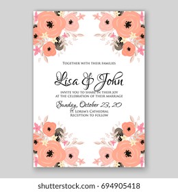 Exotic tropical flowers on striped background for the holiday Valentine's Day. Gold lettering handwriting. Invitation to a party