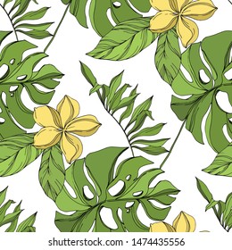 Exotic tropical hawaiian summer set, vector illustration 