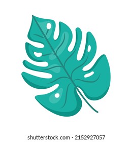 exotic tropical leaf nature icon