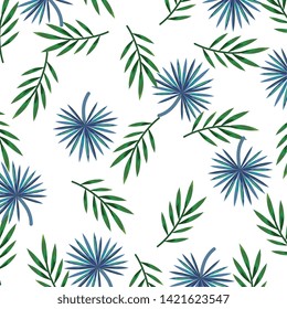 exotic and tropical leafs plant pattern