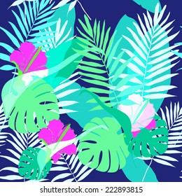 Exotic tropical leaves pattern.