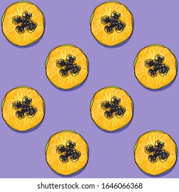 Exotic Tropical Papaya Fruchtmuster