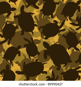 Exotic turtle colorful illustration background