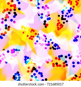 Exotic vextor seamless background. Modern abstract urban digital print with ethnic floral elements. watercolor or shibory style. Good for fabrics, cloths, sport and beach wear, wallpapers. 