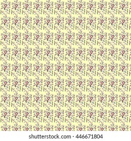 exotic vintage pattern on a yellow background