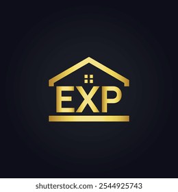 EXP logo. E X P design. White EXP letter. EXP, E X P letter logo design.