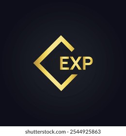 EXP logo. E X P design. White EXP letter. EXP, E X P letter logo design.