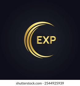 EXP logo. E X P design. White EXP letter. EXP, E X P letter logo design.