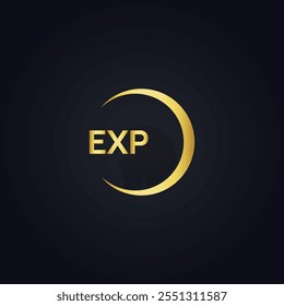 EXP logo. E X P design. White EXP letter. EXP, E X P letter logo design. 