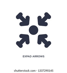 expad arrows isolated icon. Simple element illustration from arrows concept. expad arrows editable logo symbol design on white background. Can be use for web and mobile.