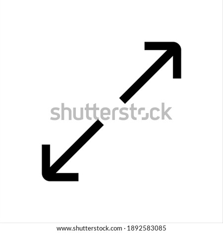 Expand arrow icon on white background