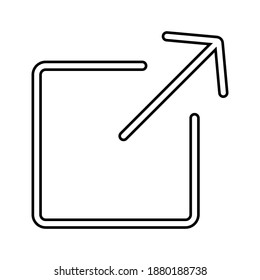 Expand Arrow Icons, Full Screen icons. scale icon. Pictogram icon on a white background. mobile application. Simple flat style metro design. Flat design style. Vector illustration