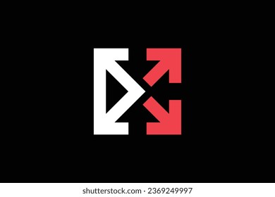 Expand arrow trendy vector logo design