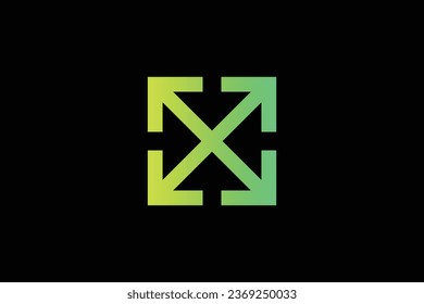 Expandir diseño de logotipo vectorial de moda de flecha
