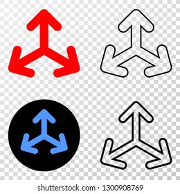 Expand arrows EPS vector pictograph with contour, black and colored versions. Illustration style is flat iconic symbol on chess transparent background.