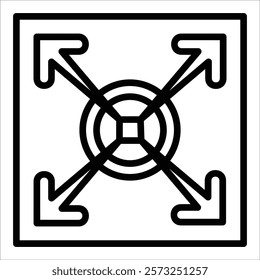 Expand Arrows Icon Element For Design