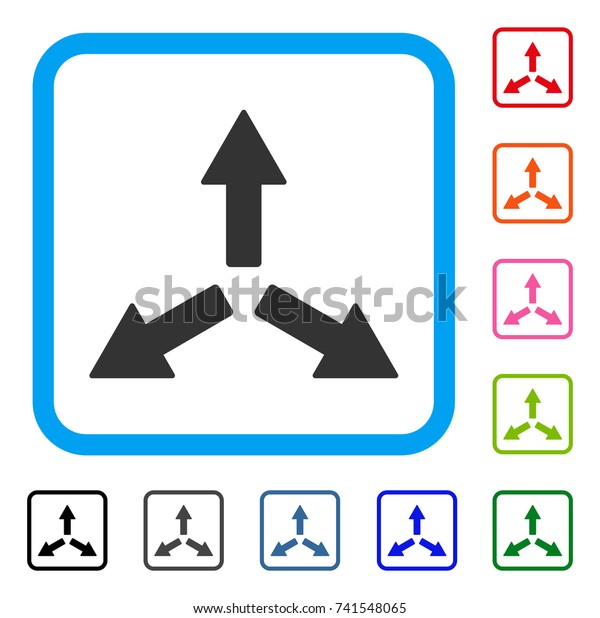 Expand Arrows icon. Flat grey\
iconic symbol inside a light blue rounded squared frame. Black,\
gray, green, blue, red, orange color variants of Expand Arrows\
vector.