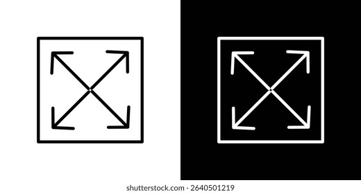Expand arrows icon Graphic vector set for ui design