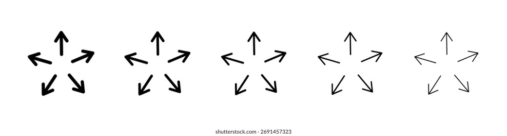 Expand arrows icon for mobile concept and web design.