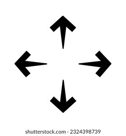 Expand arrows icon. Vector illustration.