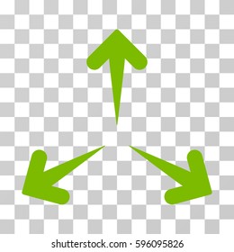 Expand Arrows icon. Vector illustration style is flat iconic symbol, eco green color, transparent background. Designed for web and software interfaces.