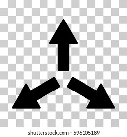 Expand Arrows icon. Vector illustration style is flat iconic symbol, black color, transparent background. Designed for web and software interfaces.