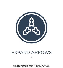 expand arrows icon vector on white background, expand arrows trendy filled icons from UI collection, expand arrows vector illustration